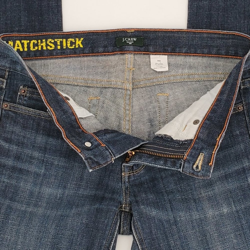 J. Crew Matchstick Dark Wash Jeans Size 26 - Picture 9 of 12